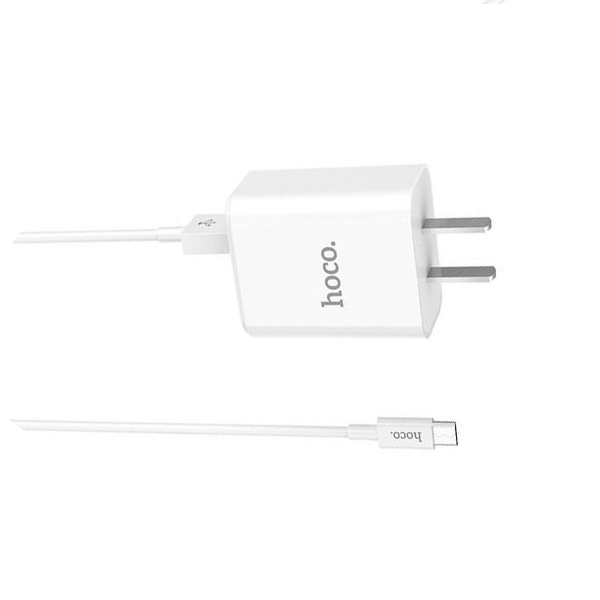 Bộ sạc nhanh Micro Hoco 2 cổng cho Android ( Trắng)- Hàng chính hãng