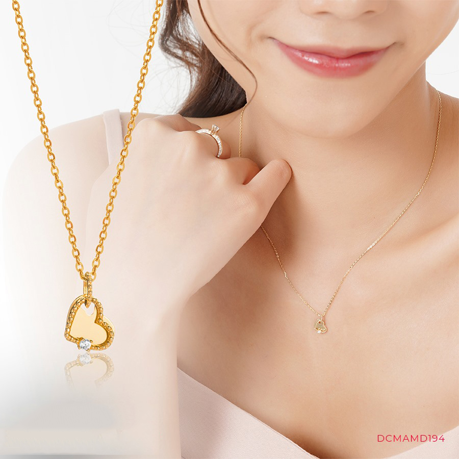 Dây chuyền vàng 14k DCMAMD194 Huy Thanh Jewelry