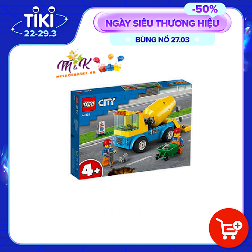 Đồ Chơi LEGO CITY Xe Trộn Xi Măng 60325