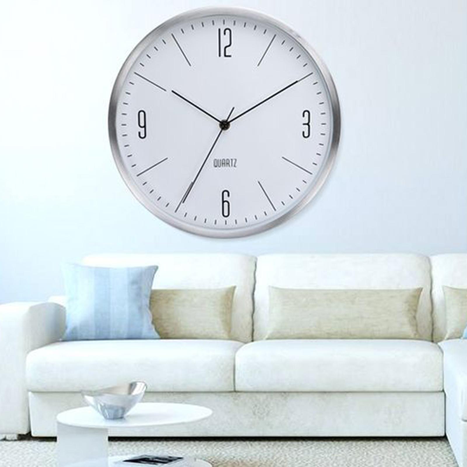 Simple Wall Clock Silent Quartz Clock Wall Hanging Clocks for School Living Room Decoration