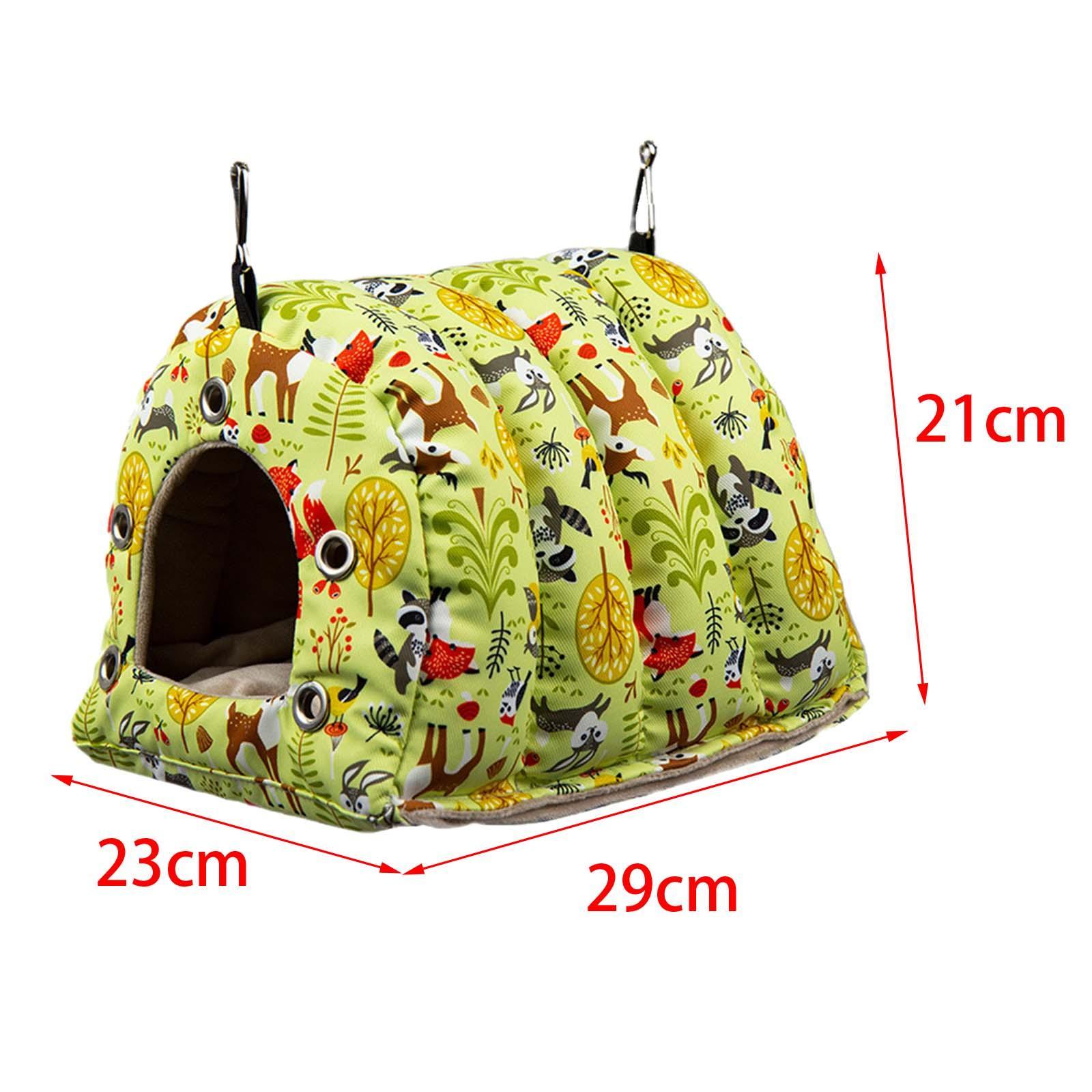 Winter Parrot Cage Tent Hammock Cage Accessories Hut Bird Bed Removable Pads Plush Shed Toy Bird Nest for Parrot Lovebirds Finches Cockatoo