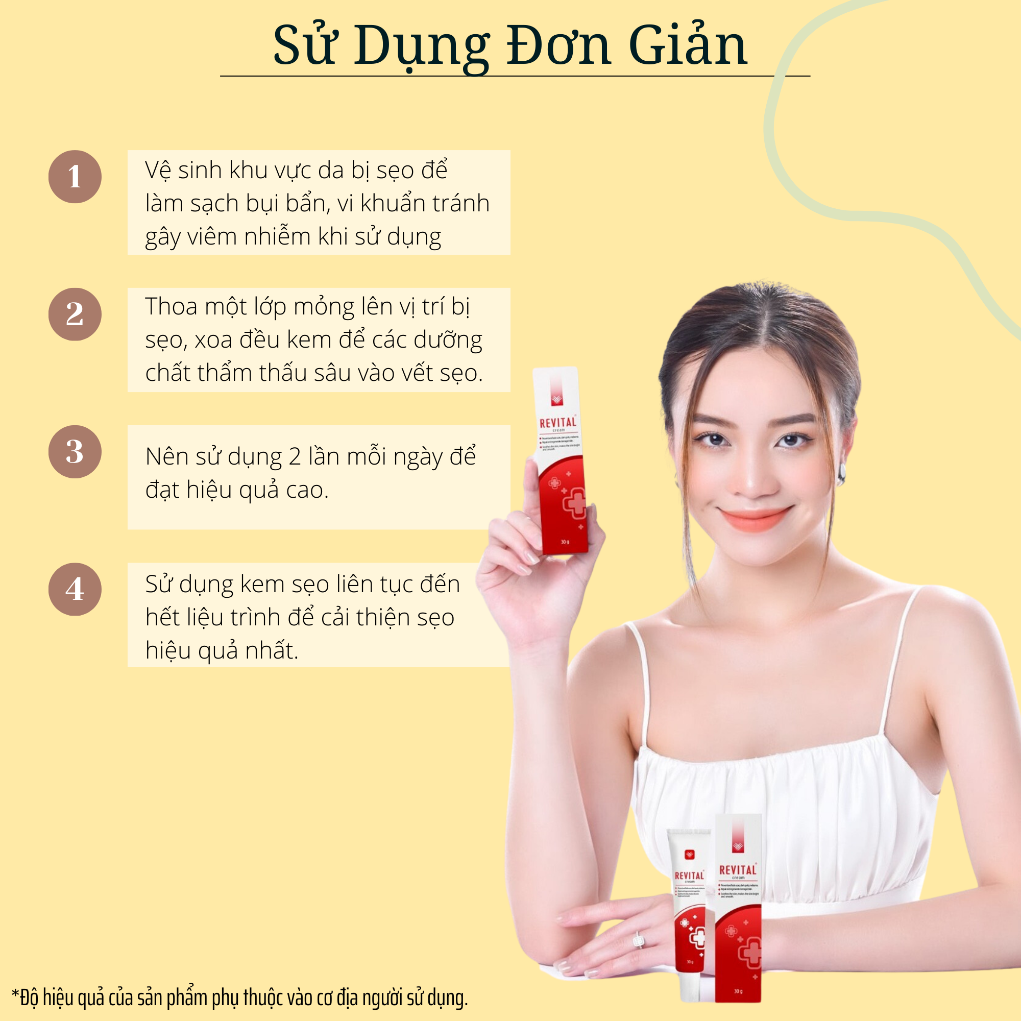 Kem Mờ Sẹo Revital 30g, Làm Trắng Da, Mờ Sẹo, Ngăn Ngừa Lão Hóa Da, Se Khít Lỗ Chân Lông
