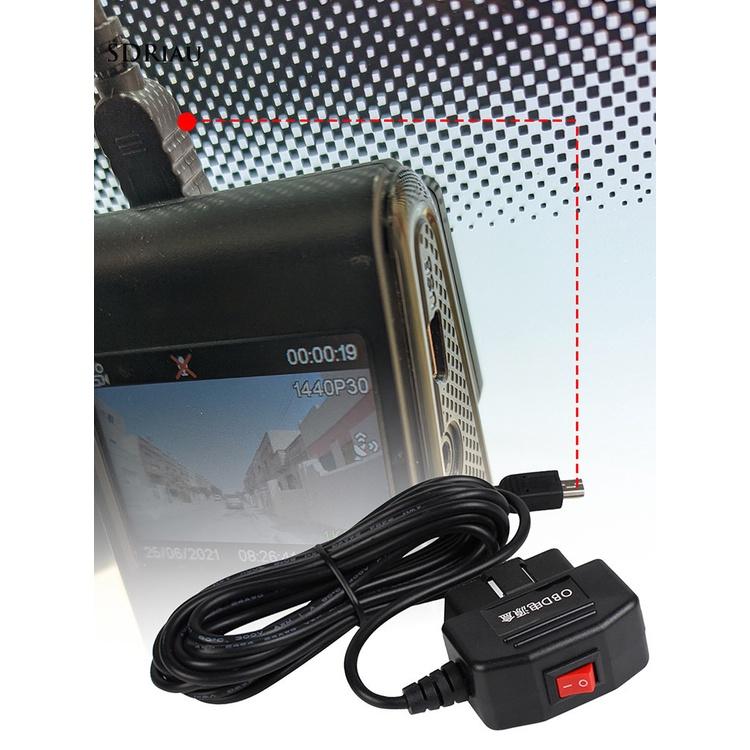 Cáp sạc chuyển đổi dữ liệu OBD DVR thông dụng cho xe hơi