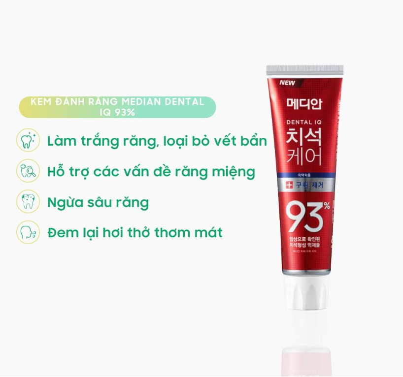 Kem đánh răng MEDIAN Dental IQ 93% Hàn Quốc 120g