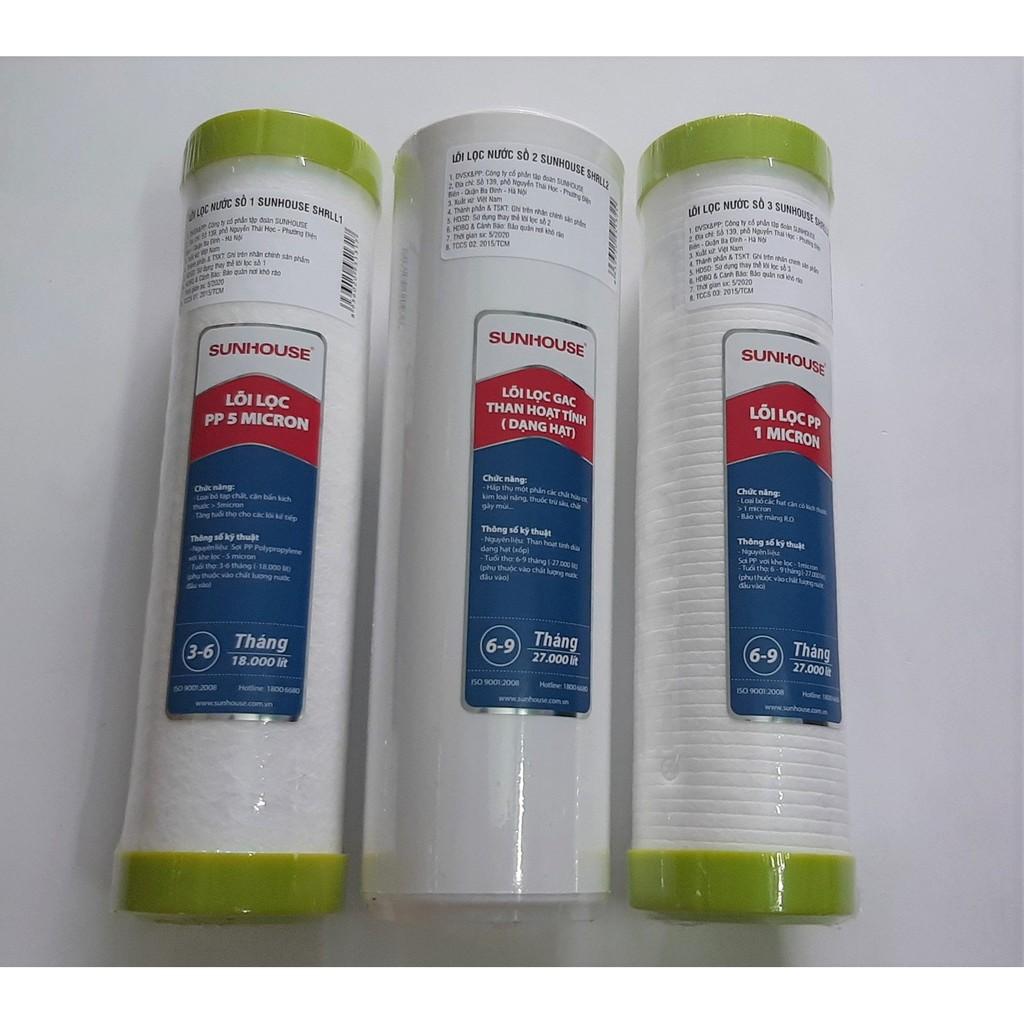 LÕI LỌC 123 SUNHOUSE DÙNG ĐƯỢC CHO TẤT CẢ MÁY LỌC NƯỚC.