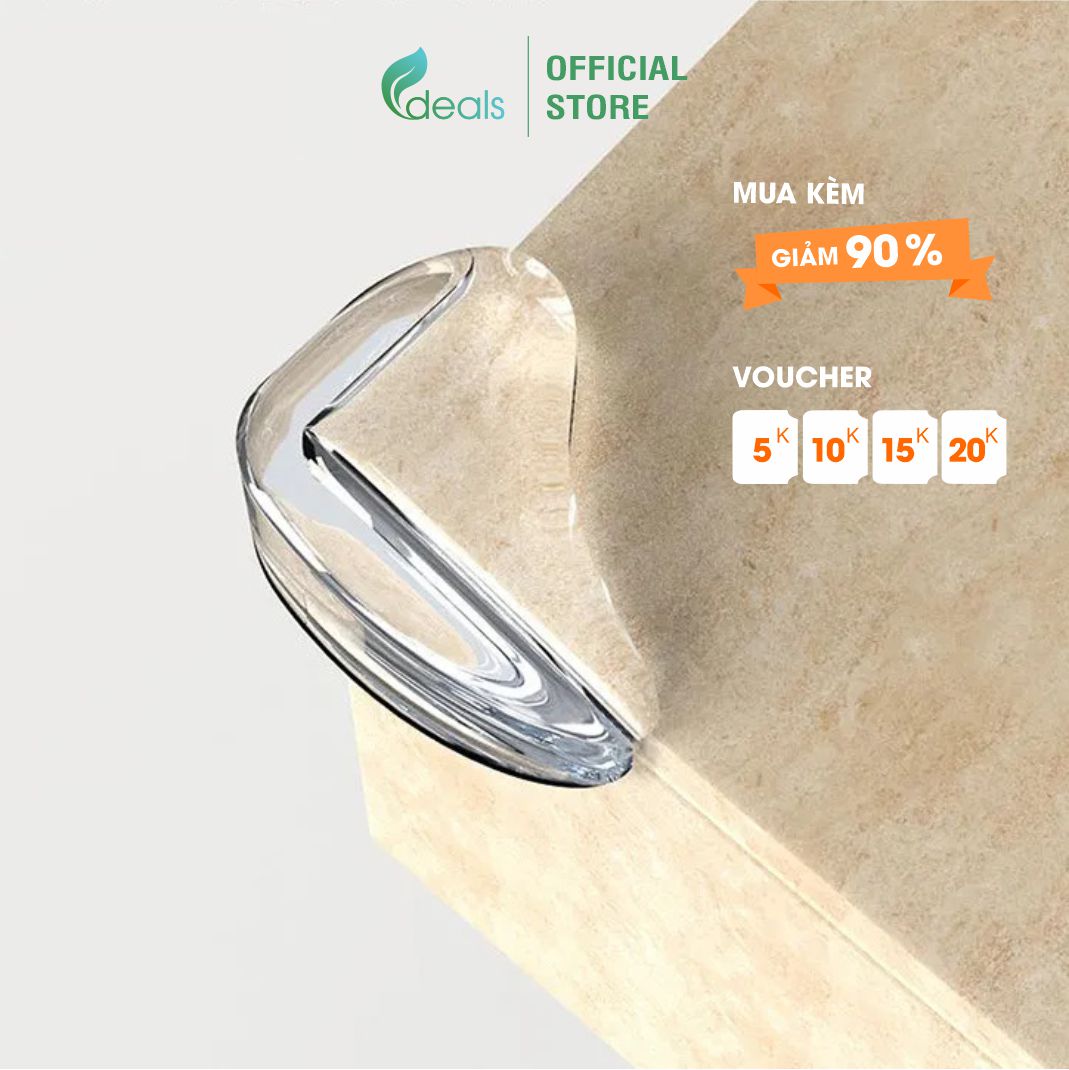 Bịt góc bàn, bọc cạnh bàn silicon Ecodeals - Tránh va đập, an toàn cho bé và người già - 1 cái