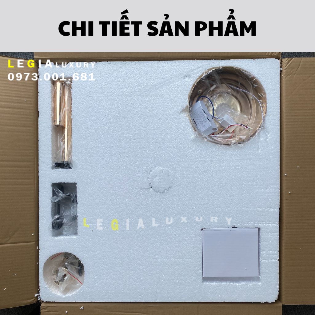 [Cao Cấp] Quạt trần sang trọng LÊ GIA VENUS005 | Quạt trần đèn pha lê trang trí | Quạt trần hiện đại cao cấp có đèn | Quạt Trần Đèn Chùm Cho Phòng Khách Phòng Ngủ Spa { Hàng Chính Hãng }