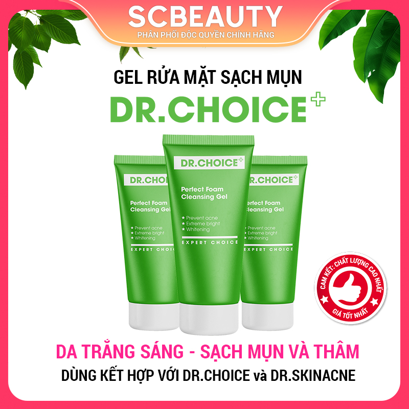Bộ sản phẩm dưỡng trắng da ngừa mụn KIM BABY FACE HA+ và Sữa Rửa Mặt DR.CHOICE