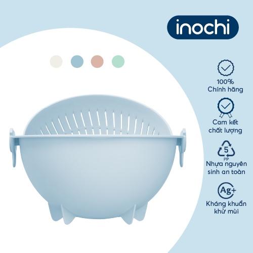 Bộ thau rổ xoay đa năng Inochi - 28 cm màu Hồng/Xanh/Ghi