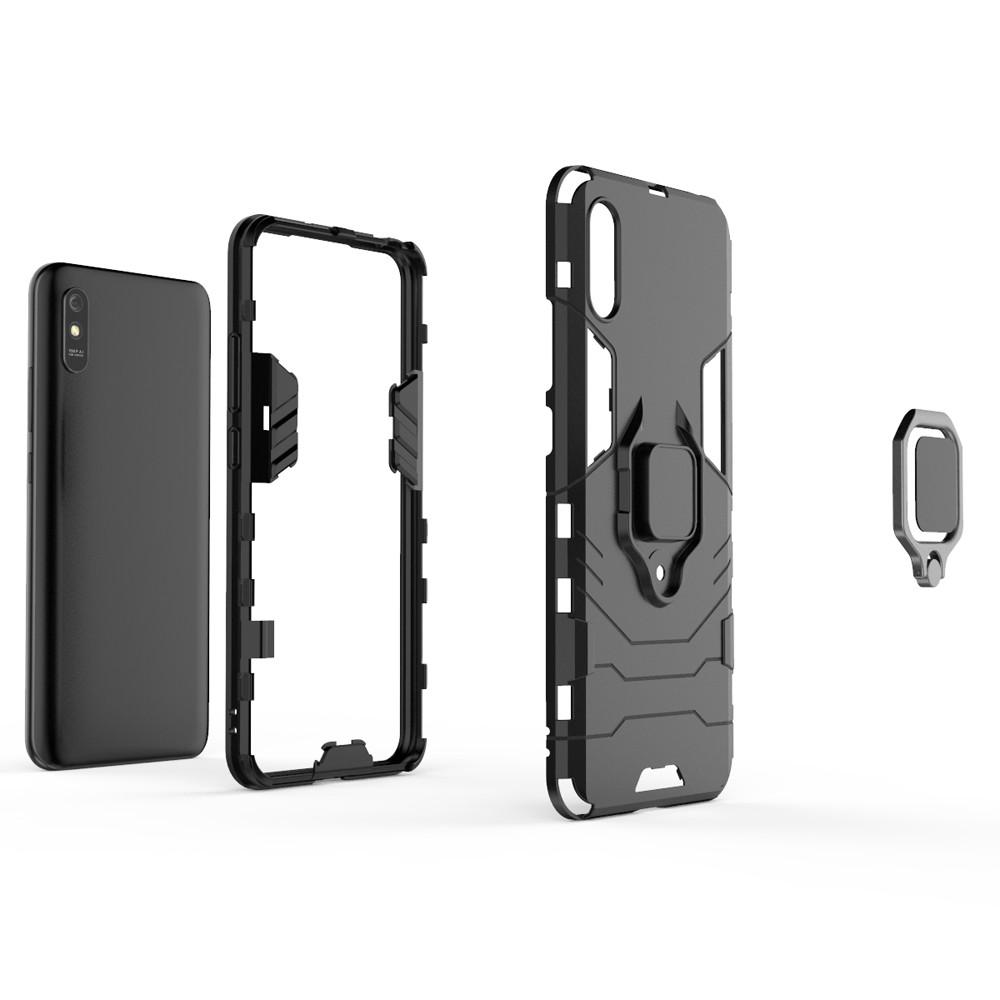 Ốp lưng cho Xiaomi Redmi 9A iron man chống sốc kèm nhẫn xoay chống xem video bảo vệ camera