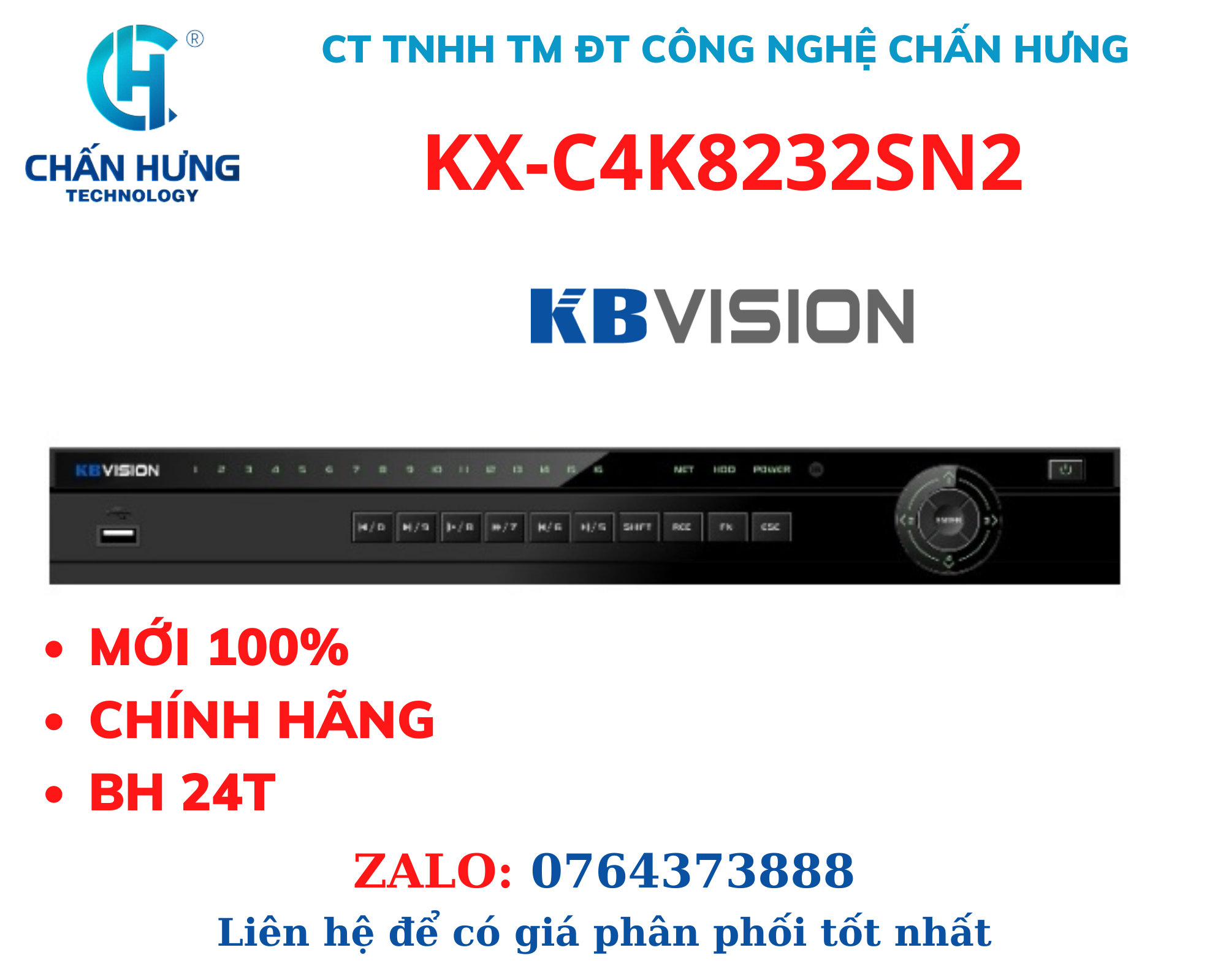 Đầu ghi hình camera IP 32 kênh KBVISION KX-C4K8232SN2 - HÀNG CHÍNH HÃNG