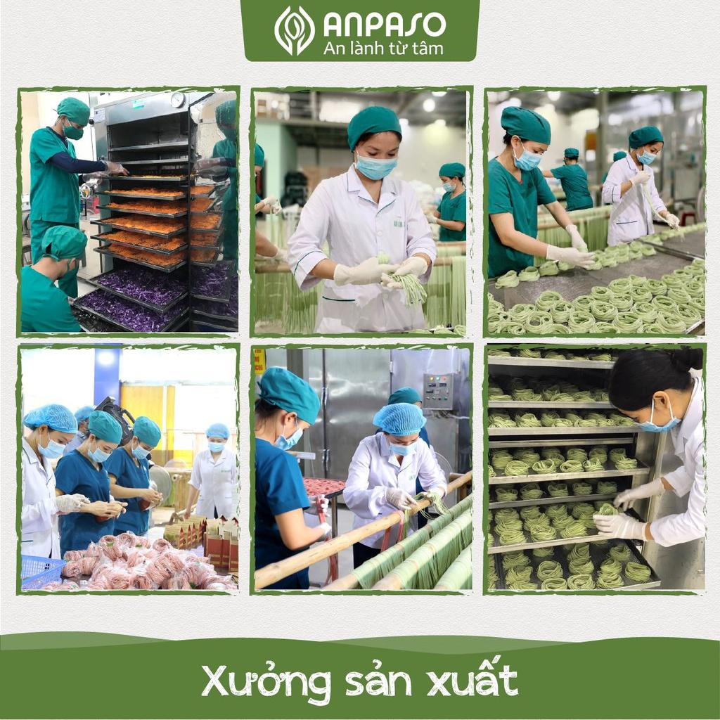 Mì Rau Củ Rau Cải Bó Xôi Organic Anpaso Ăn Dặm Cho Bé Từ 6 Tháng Tuổi 120g/ 300g - Bổ Sung Chất Xơ, Giàu Sắt và Các Vitamin C, Nhóm B, A, Cải Thiện Hệ Tiêu Hóa, Tốt Cho Sức Khỏe Của Bé