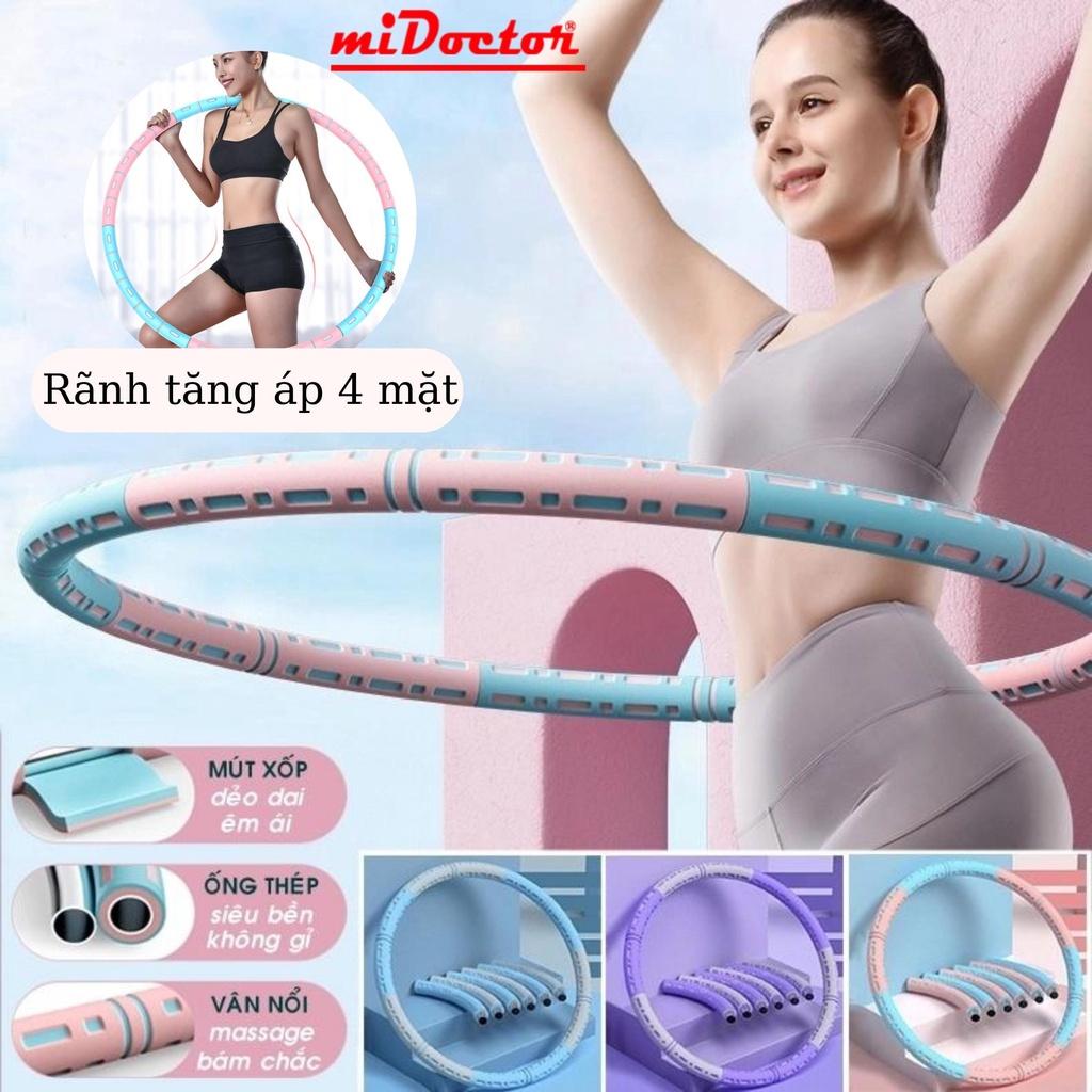 Vòng lắc eo hợp kim chống gỉ bọc xốp êm ái giảm mỡ bụng hiệu quả - Hàng chính hãng miDoctor