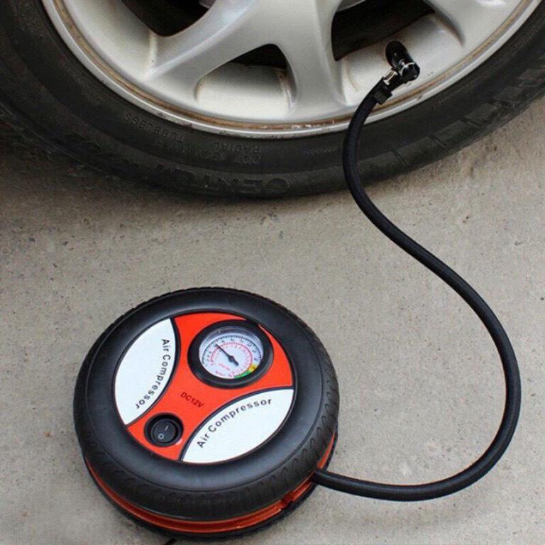 Bơm lốp xe ô tô điện 12V đa năng - máy bơm xe ô tô mini dễ mang theo xe