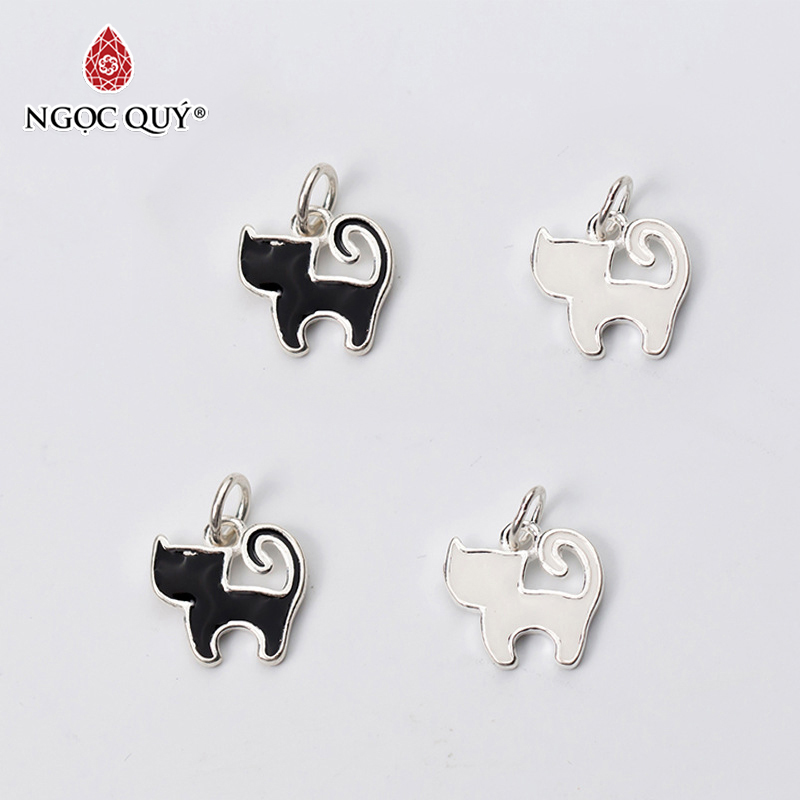 Charm treo mèo may mắn - Ngọc Quý Gemstones