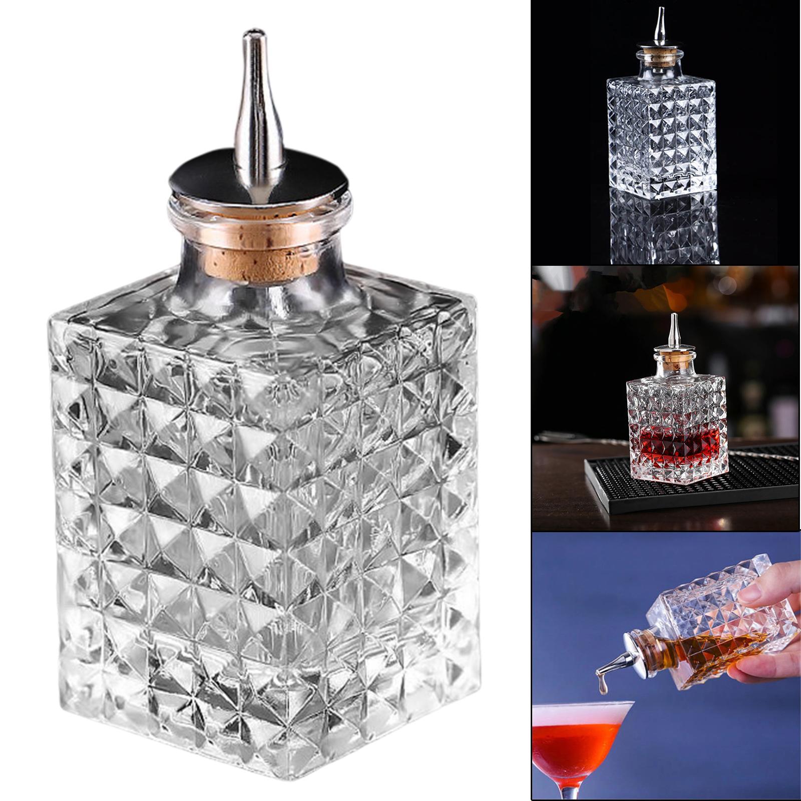 Bitter Bottle Display Wine Bottle Bartender Decanter Dasher Bottle for Living Room Desktop