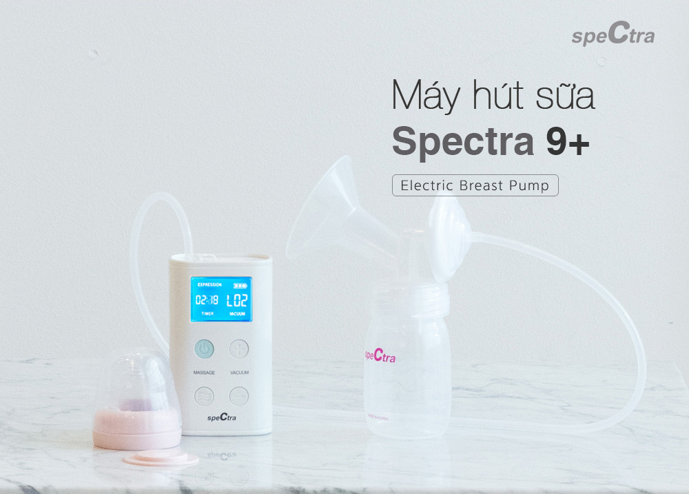 Combo máy hút sữa spectra 9 plus Hàn Quốc+máy hâm sữa fatz baby+30 túi trữ sữa unimom  Bảo hành 24 tháng chọn size phểu 16/20/24/28/32mm