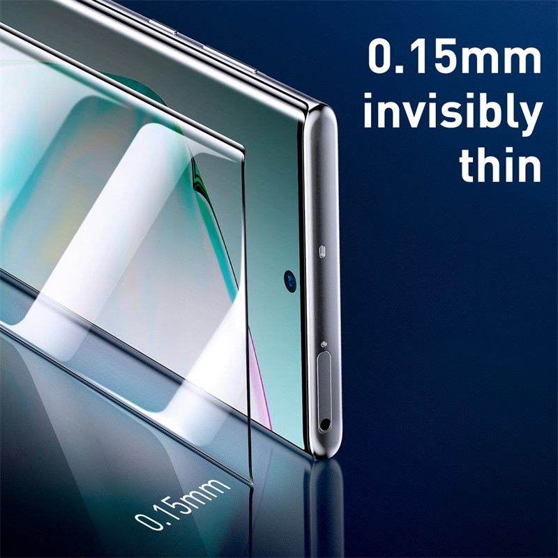 Bộ 2 Miếng dán màn hình Silicon siêu mỏng cho Samsung Galaxy Note 10 hiệu Baseus Soft Screen (Mỏng 0.15mm, cảm ứng siêu nhạy, chống trầy, chống va đập, bảo vệ màn hình) - Hàng nhập khẩu