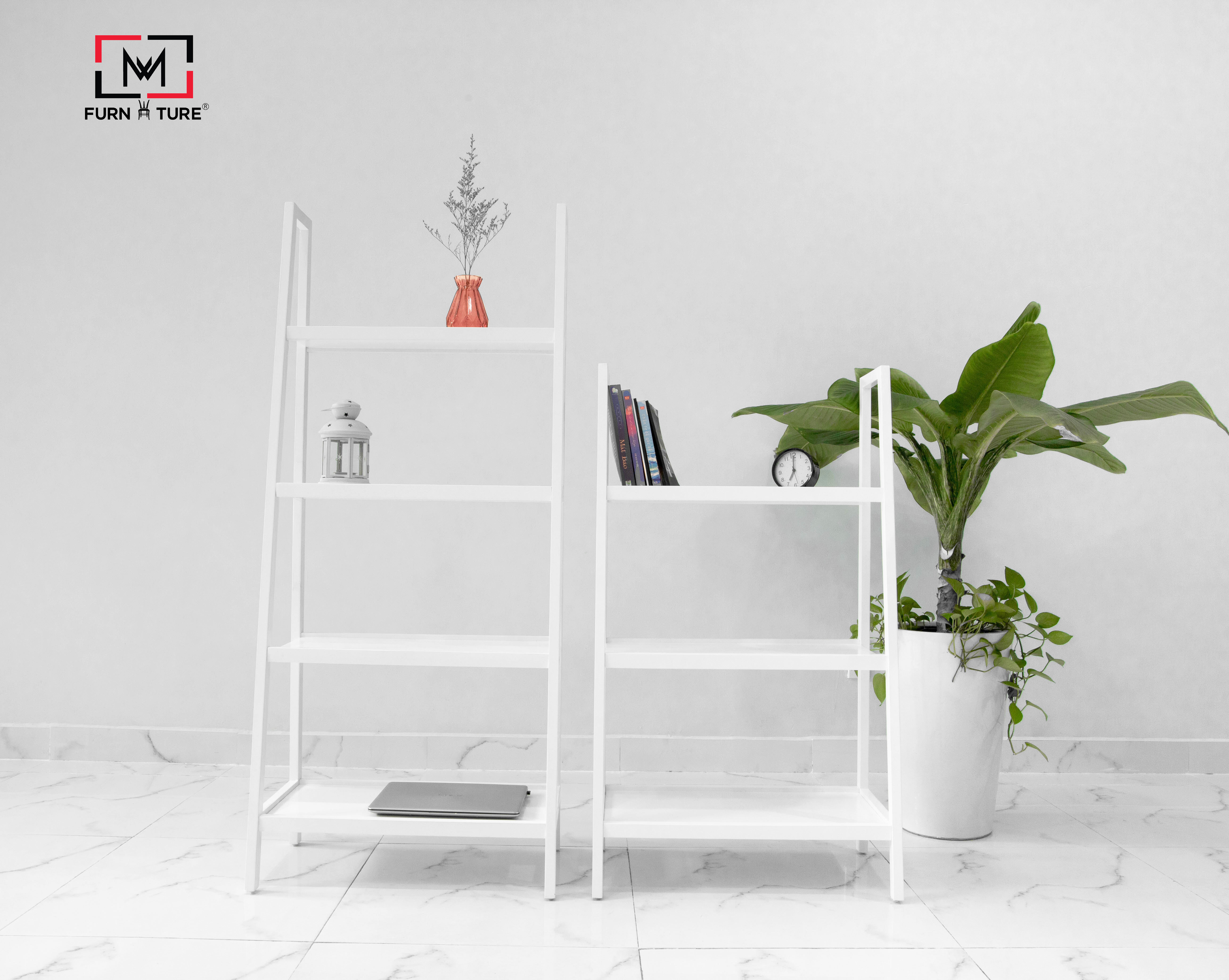 KỆ SÁCH 3 TẦNG MÀU TRẮNG SIZE L - A BOOK SHELF 3F WHITE SIZE L