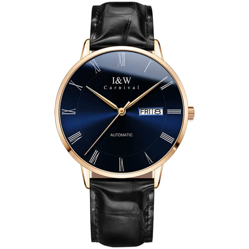 Đồng hồ nam chính hãng IW CARNIVAL IW8861G-2 Kính sapphire ,chống xước ,Chống nước 30m ,Bảo hành 24 tháng,Máy cơ ,dây da cao cấp, thiết kế đơn giản dễ đeo