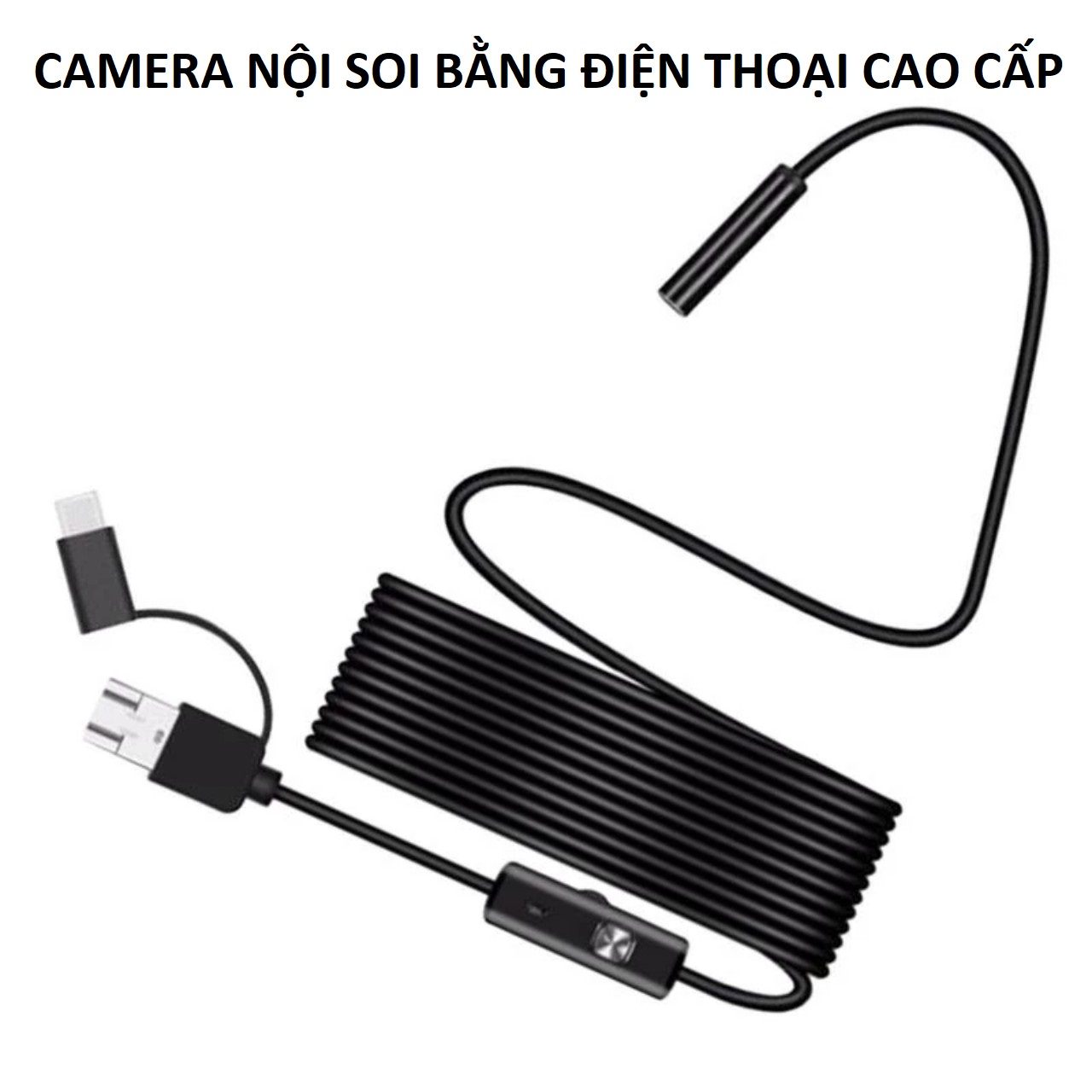 Camera nội soi 6 led cắm điện thoại 3in1 đa năng dài 2m hàng cao cấp siêu nét