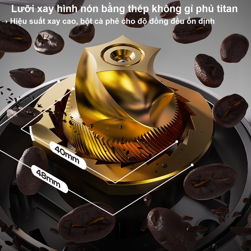 Máy xay hạt cà phê Espresso chuyên nghiệp. Thương hiệu Mỹ cao cấp HiBREW - G3 Plus. HÀNG CHÍNH HÃNG