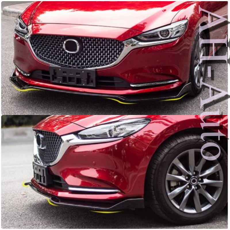 Lip Trước,Cản Trước Thể Thao Mazda 6 Nhựa ABS Cao Cấp Chống Va Đập Tốt Phía Dưới Có Gân Tăng Cứng