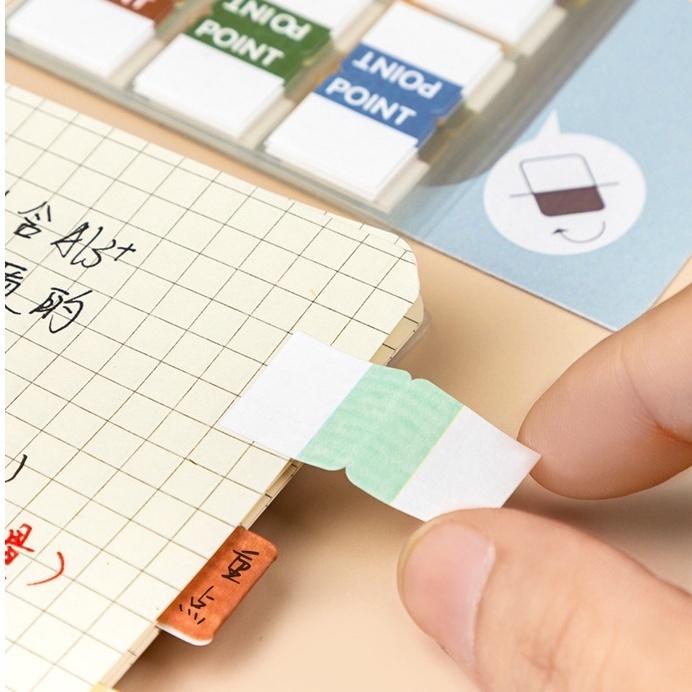 Set 8 tờ giấy ghi chú nhiều màu sắc phong cách Retro