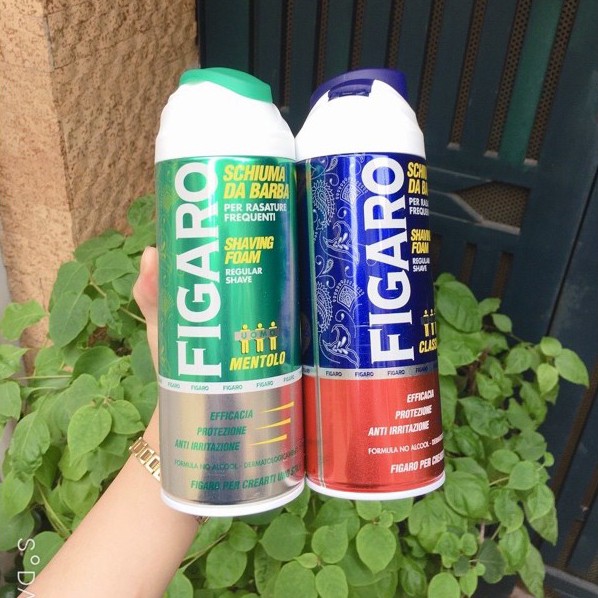 Bọt cạo râu hương nước hoa truyền thống Figaro Shaving Foam 400ml tặng kèm móc khóa