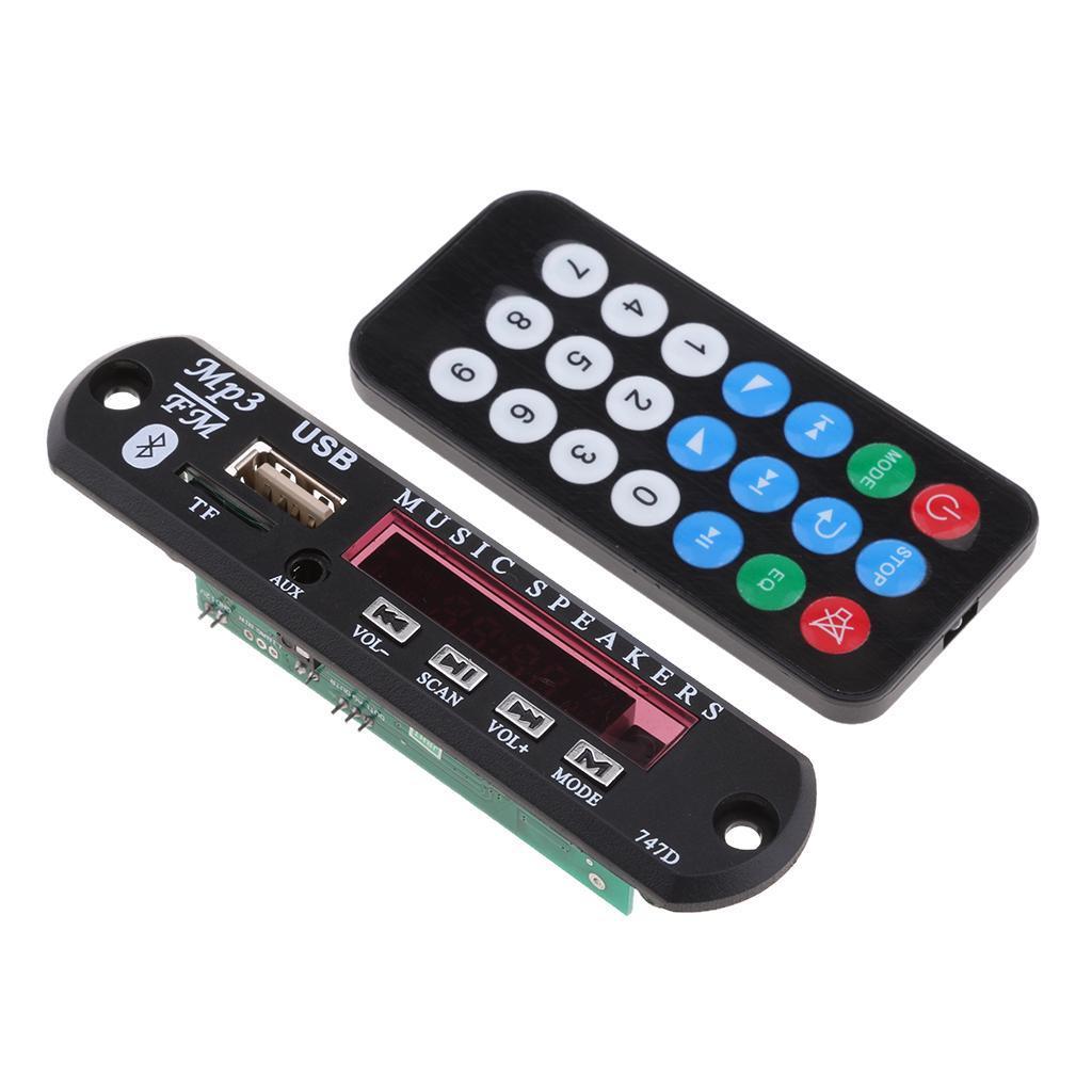 DC 12V Car Audio Wireless USB FM TF AUX MP3,WAN,WMA,FLAC Decoder Board