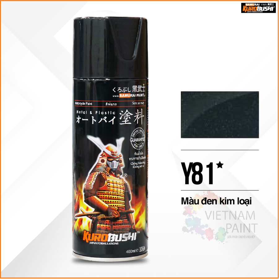 COMBO Sơn Samurai - Màu kim loại X - Y81 gồm 3 chai đủ quy trình độ bền cao, đẹp