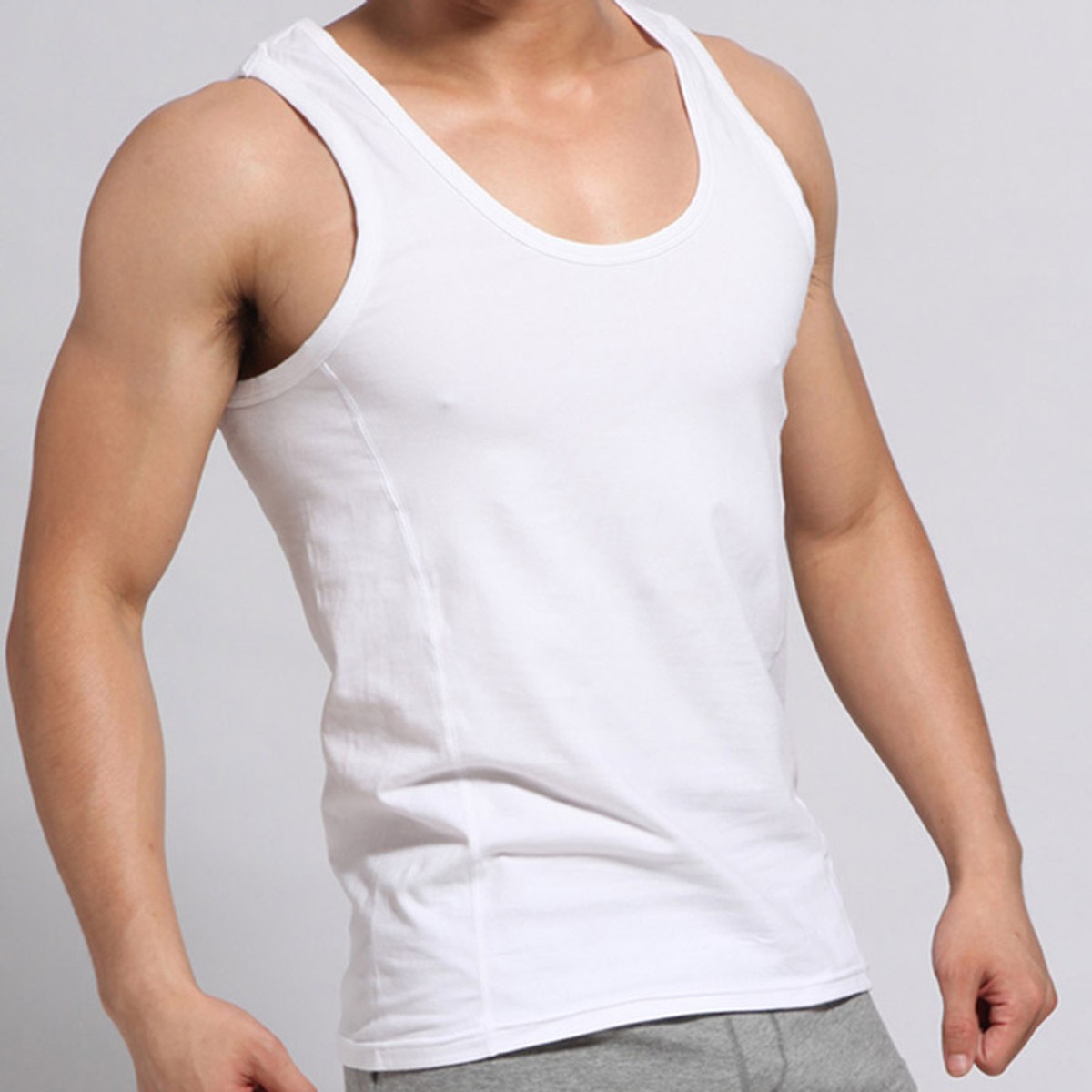 Áo thun body ba lỗ nam cotton