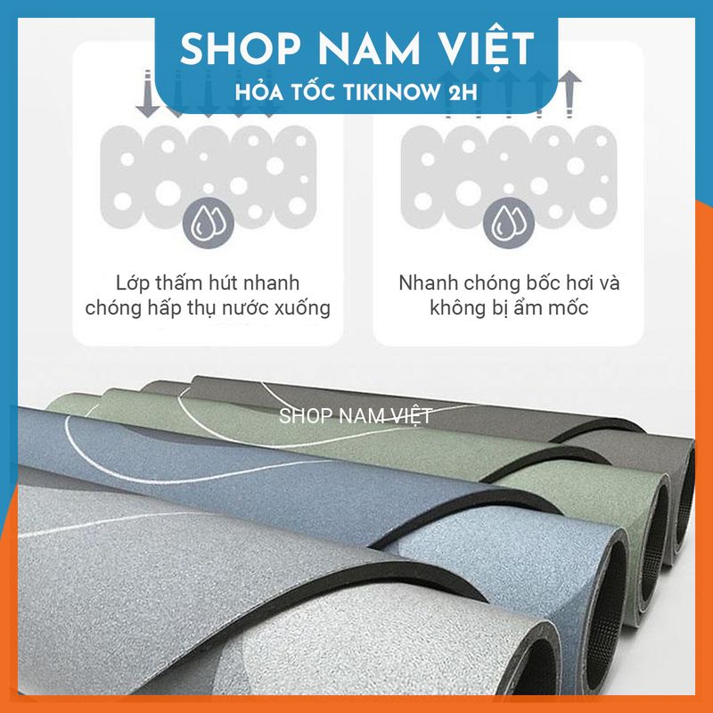 Thảm Chùi Chân 4 Lớp Siêu Thấm Hút - Họa Tiết Hoạt Hình - Chính Hãng NAVIVU