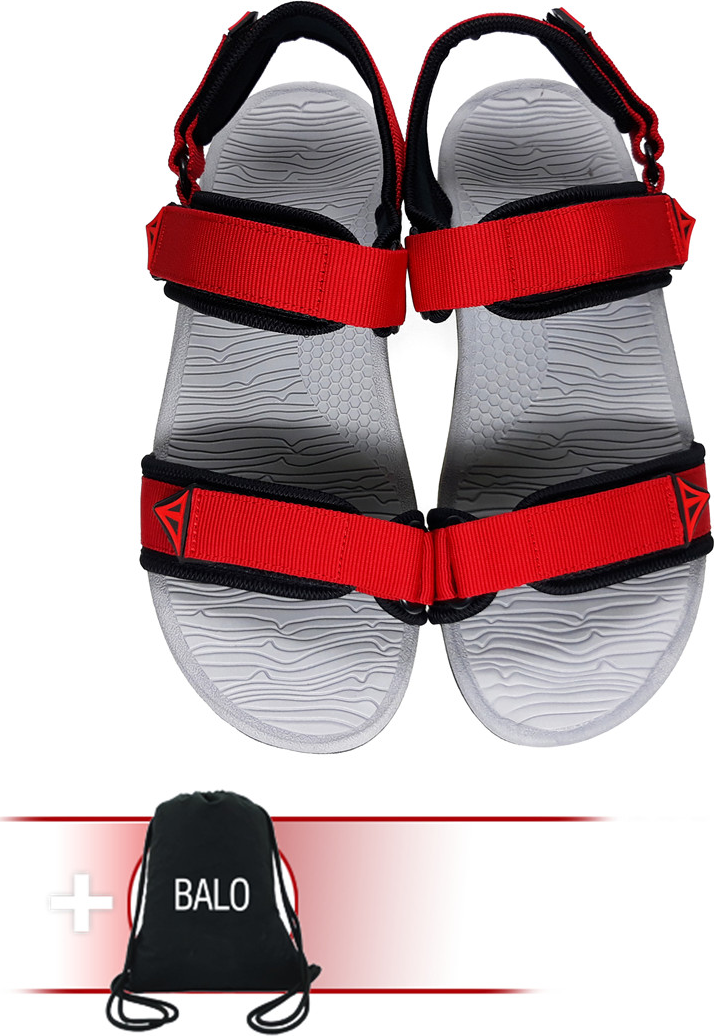 Giày Sandal Việt Thủy Quai Ngang VT01 - Đỏ - Tặng Kèm Balo Túi Rút