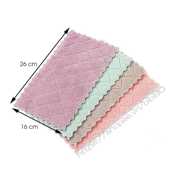 Combo 10 khăn lau tay, lau bát đĩa, rửa chén, lau nhà bếp 2 mặt siêu thấm