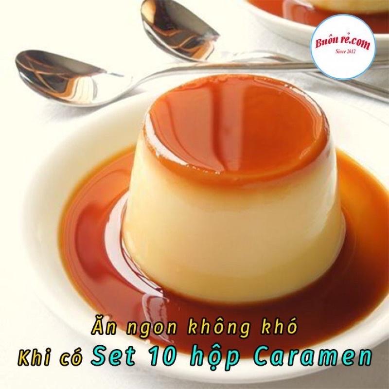Combo 10 Hộp caramen, hũ làm bánh flan, sữa chua, thạch rau câu
