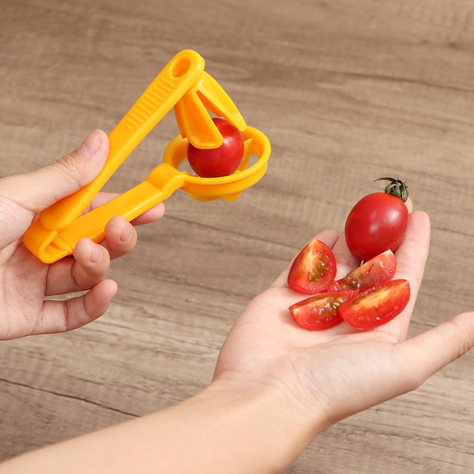 Adjustable Tomato Slicer Cutter Fruit Vegetable Salad Slicer for Kitchen yellow
