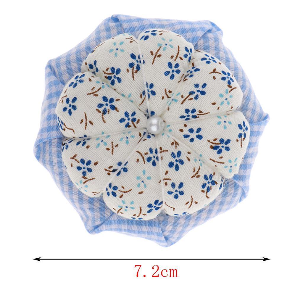 Wood Base Pumpkin Pin Cushion Needle Pincushions for Sewing Embroidery Stitching Needle Crafts