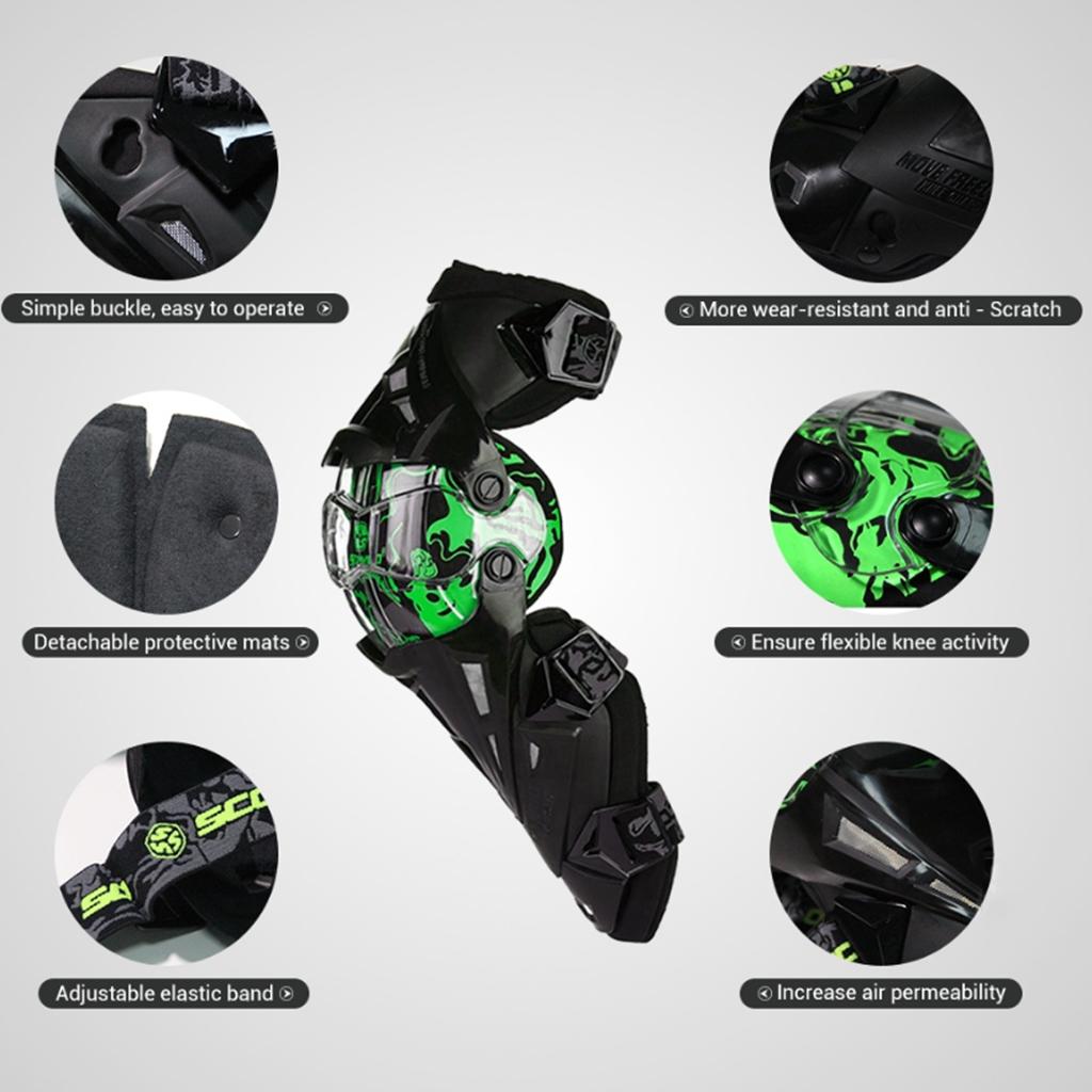 Motorcycle Kneepad Men Protective Gear Knee Guard Protector Dirt Bikes Black