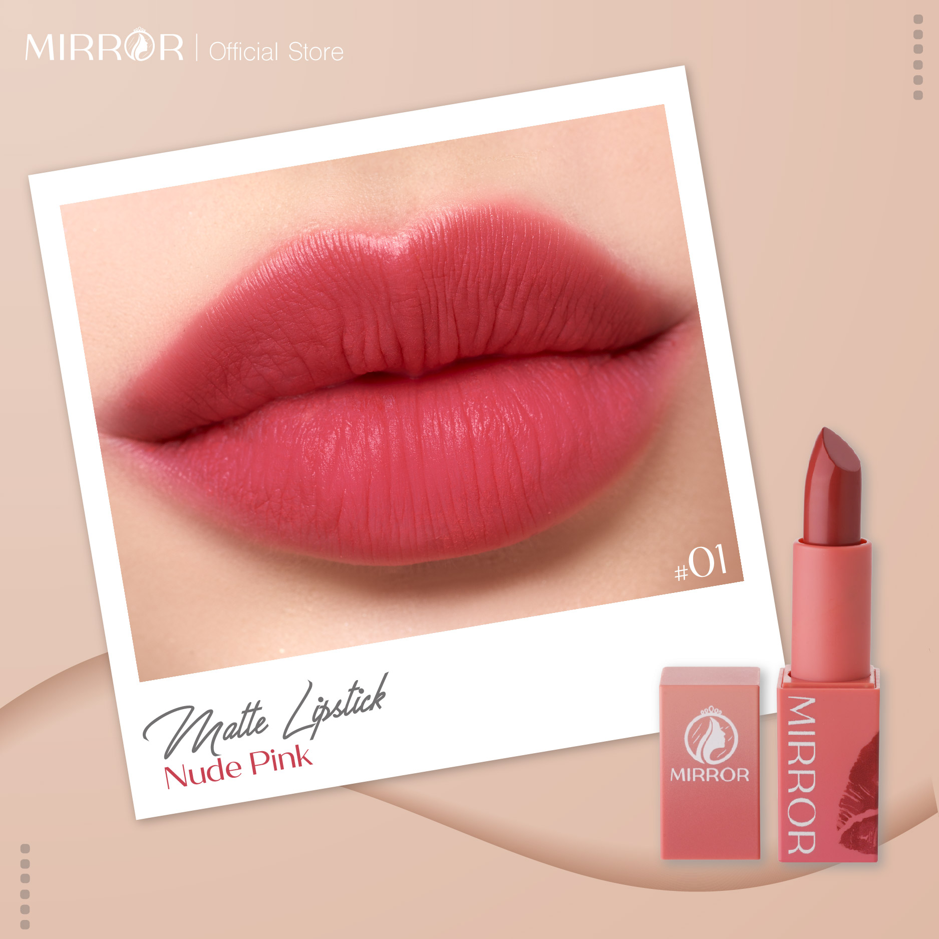 Son môi lì dạng thỏi MIRROR Matte Lipstick 4g