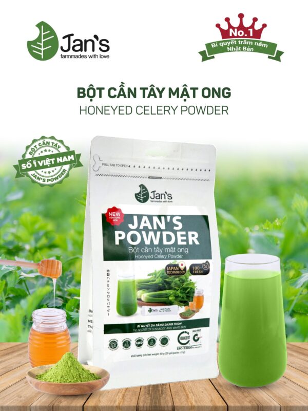 Bột Cần Tây Mật Ong Jan's mới 20 gói tiện dụng