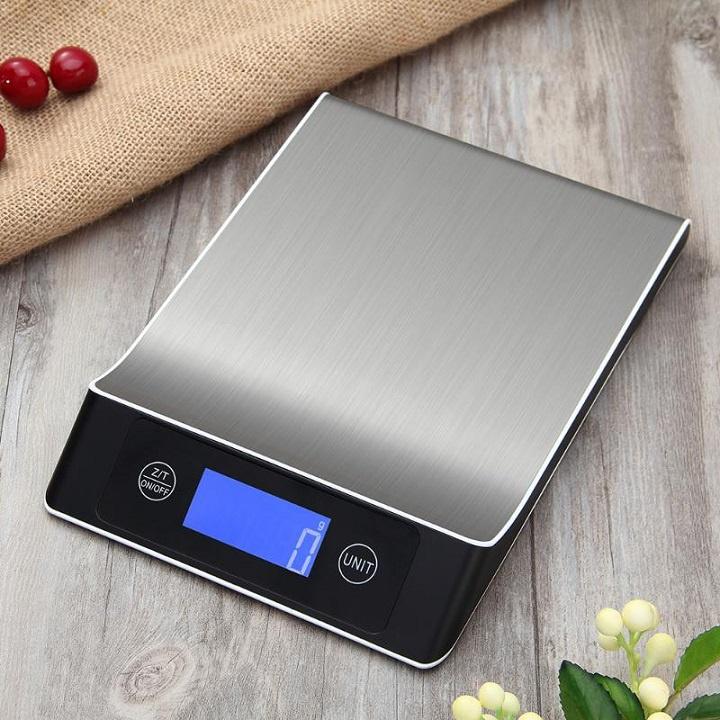 Cân Điện Tử Nhà Bếp 15kg Độ Chia 1g Inox Chống Thấm Nước Siêu Tiện Lợi