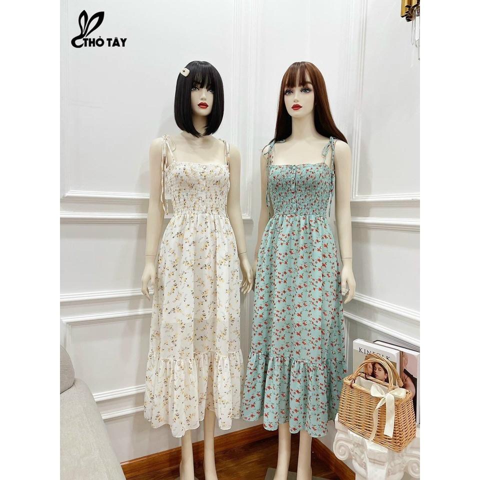 Đầm maxi hoa đi biển cho mùa hè tôn dáng xinh xắn cho các nàng