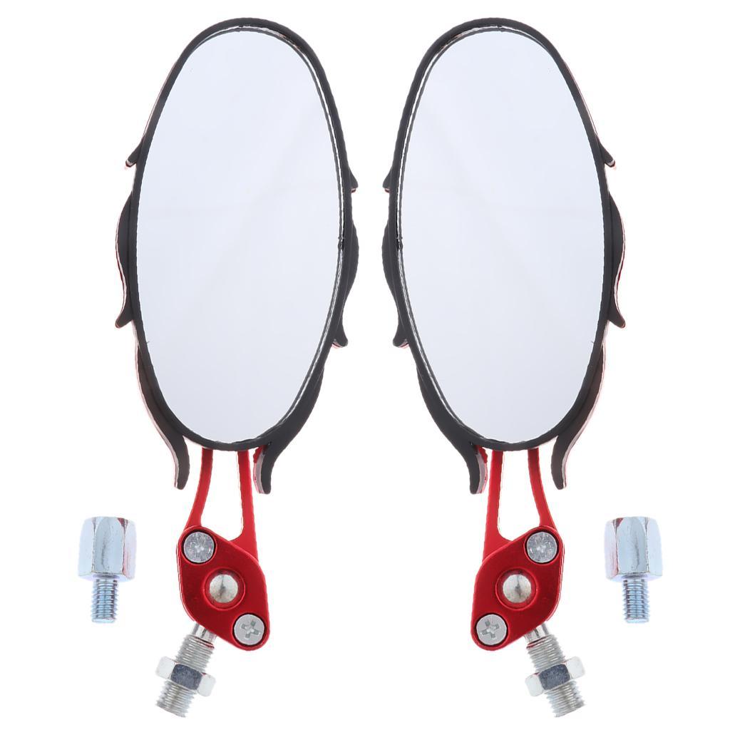 Alloy Rear View Race Mirrors Handle Bar Mount Clamp for Yamaha Motorbikes