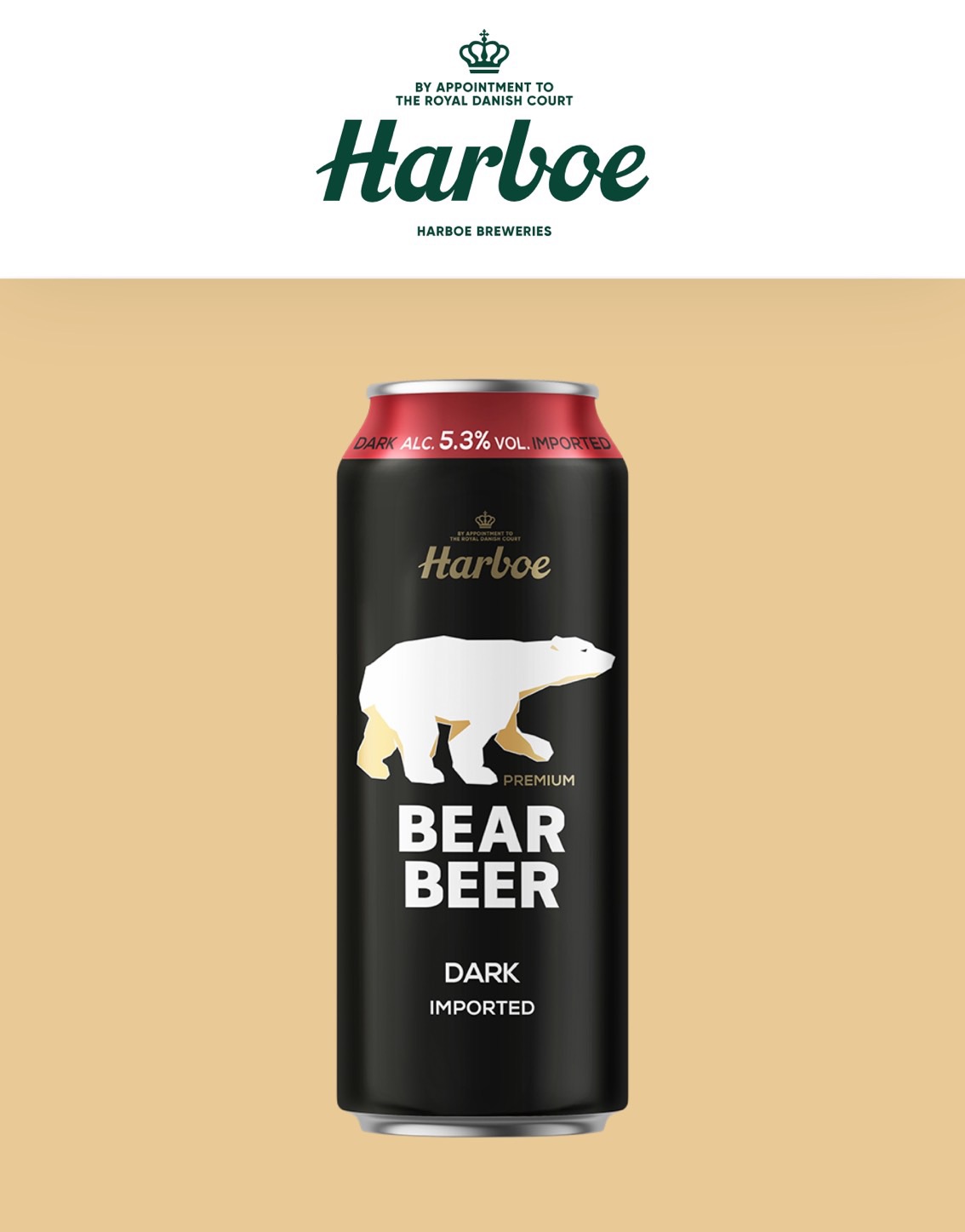 BIA GẤU HARBOE DARK 5.3% THÙNG 24 LON 500ML