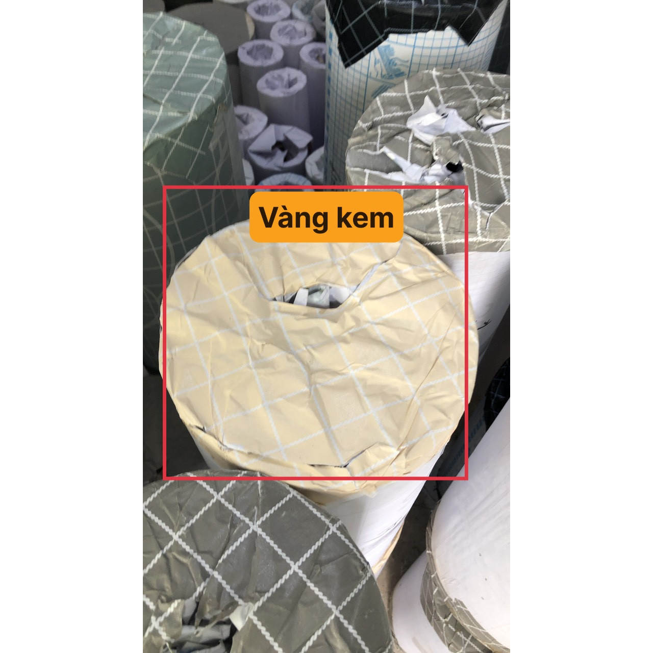 5m x 45cm rộng Giấy dán tường  - Ô VUÔNG NHỎ