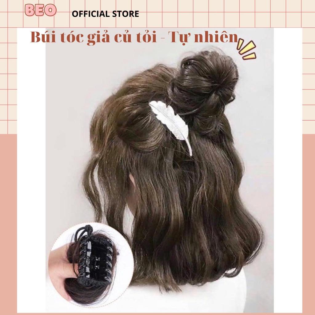 BÚI TÓC GIẢ KẸP NGOẠM XOĂN 1/3 ĐẦU TIỂU THƯ BÚI TÓC GIẢ NỮ ĐẸP CỦ TỎI VÔ CÙNG TỰ NHIÊN