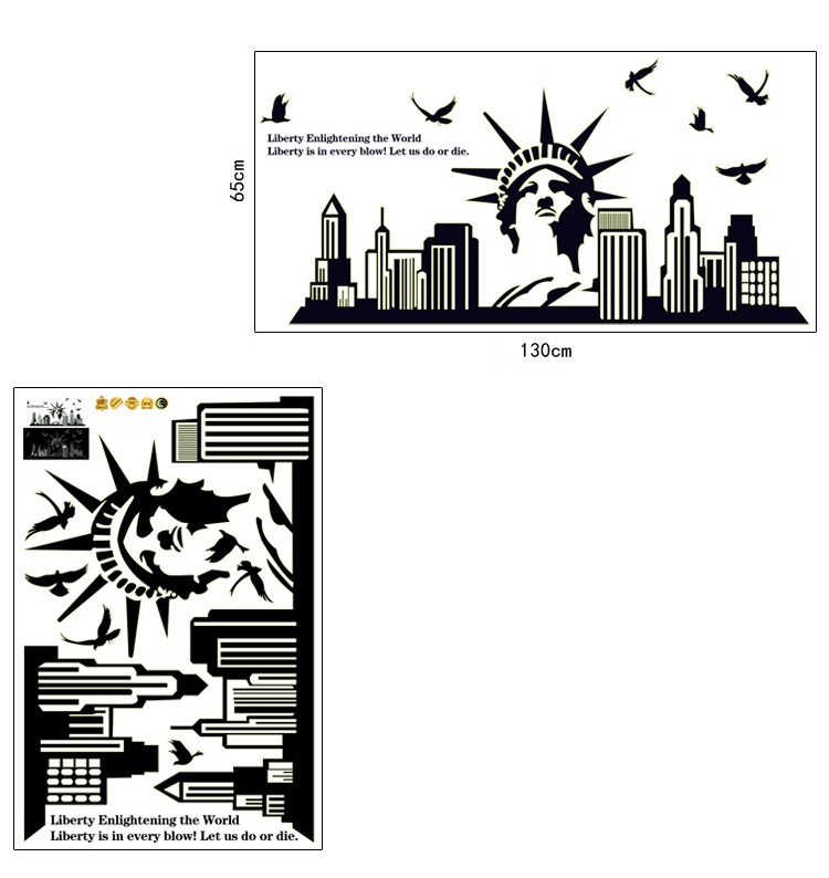 Decal dán tường Dạ quang New York AmyShop DDQ005