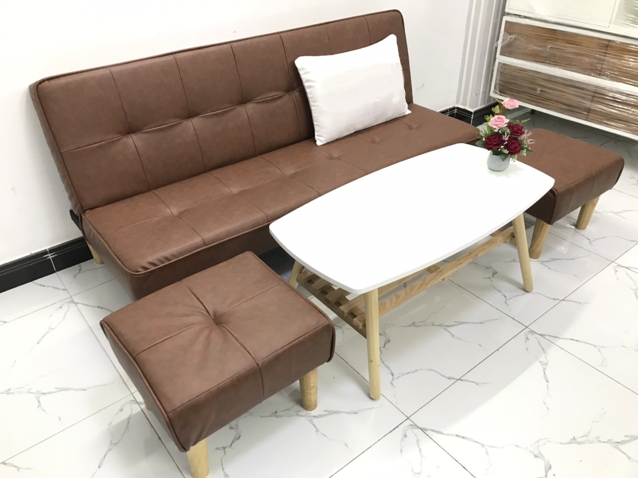 Bộ ghế sofa giường 1m7x90, sofa bed phòng khách Sivali10