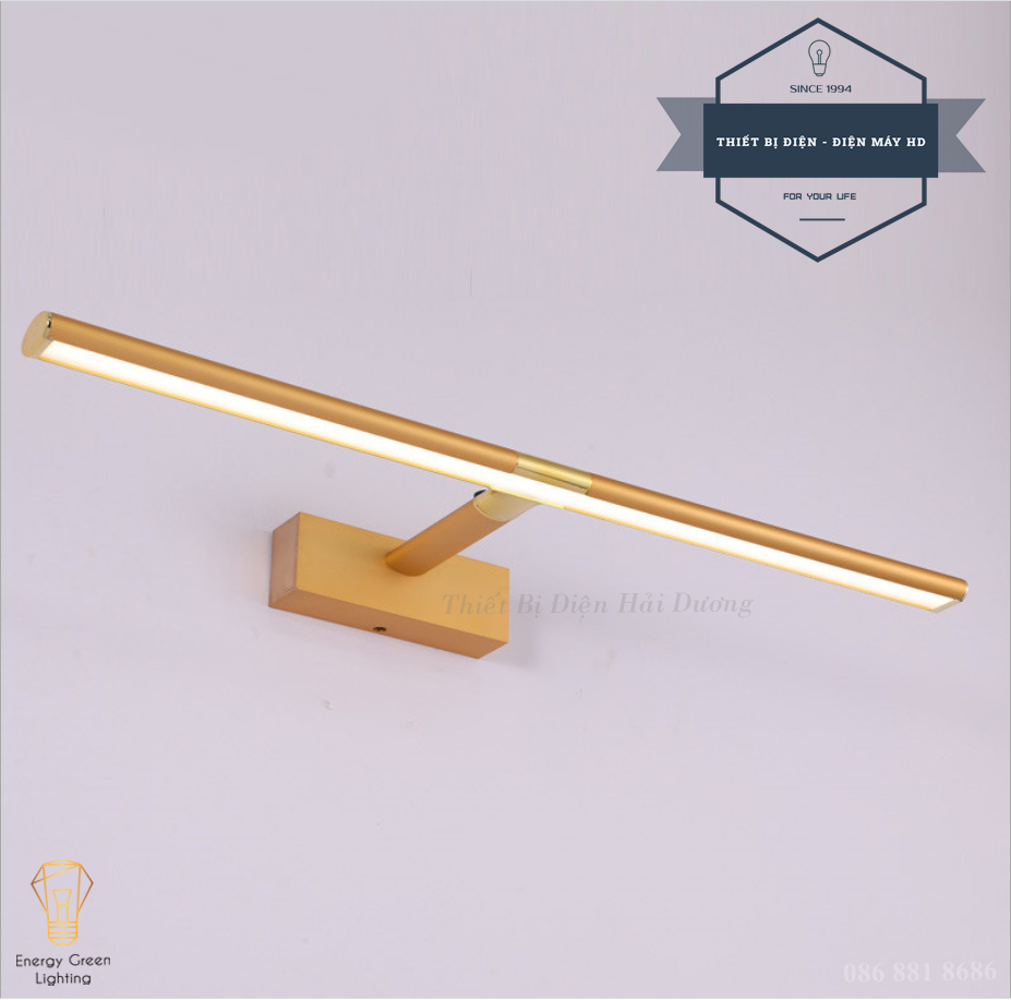 Đèn soi tranh - Đèn rọi gương Led Model 5058 40cm 8w 3 Chế Độ Ánh Sáng - Điều chỉnh được góc chiếu - Có Video